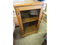 PINE FRAMED SINGLE GLAZED DOOR MUSIC CABINET