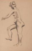 •AR Arthur Lett Haines (1894-1978), Female nude, pencil and wash, 40 x 25cms, mounted but unframed