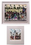 •AR Sue F Howells (contemporary), "My Kinda Town", coloured print on canvas, signed, numbered 2/