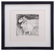 •AR Henry Moore, OM, CH, FBA (1898-1986), "Sheep and Lamb", black and white lithograph, signed and