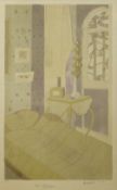Marnie Nelson (20th century), Interior scene, coloured artist's proof, signed and numbered 3/4/74 in