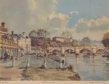 •AR Bert Wright (born 1930), "Richmond", coloured print, signed, numbered 323/350 and inscribed with