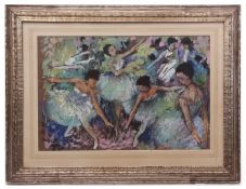 •AR Charles Mozley (1915-1991) Scene from the ballet Swan Lake, pastel, signed lower left 50 x 75cms