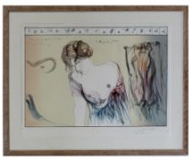 Guilherme de Faria (born 1942), Female nude, coloured print, signed and numbered 5/70 in pencil to