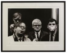 •AR Denis Hopper (1936-2010), "Andy Warhol, Henry Geldzahler, David Hockney and Jeff Goodman,