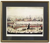 •AR Laurence Stephen Lowry, RA (1887-1976), "The Pond", coloured print with Guild blind stamp