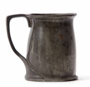 Early 20th century Arts & Crafts style "English Pewter" tankard of baluster form with angular