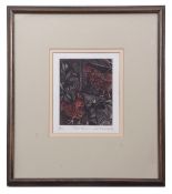 •AR L A Anderson (contemporary), "Marram Cockerel", coloured etching, signed, numbered 14/25 and