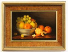 •AR John Bulloch Souter (1890-1971), Still Life Study of mixed fruit in a bowl, oil on board, signed