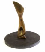 Elde (20th century), bronze torso on slate base, signed and numbered 1/7, 33cm high