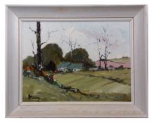 George R Deakins (20th century), Landscape, oil on board, signed lower left, 30 x 40cm
