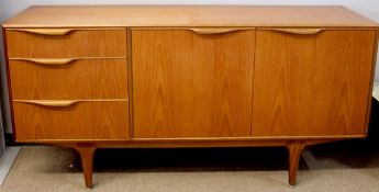 Mid-century teak sideboard with three drawers and two doors, by A H McIntosh & Co, 152cm wide