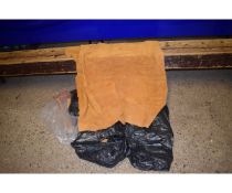 THREE BAGS CONTAINING ASSORTED TANNED HIDES