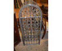 METAL FRAMED FREE STANDING WIRE WORK MULTI-SECTIONAL WINE RACK