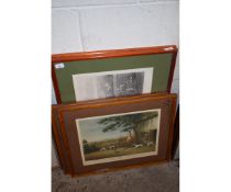 FOUR FRAMED HUNTING PRINTS