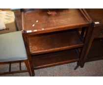 OAK FRAMED THREE-TIER TEA TROLLEY