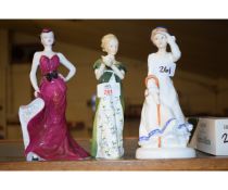 TWO ROYAL DOULTON FIGURES TO INCLUDE VENETA HN2722 TOGETHER WITH THE NURSERY RHYMES COLLECTION,