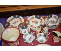 TRAY CONTAINING ROYAL DOULTON TOBY JUG TOGETHER WITH THREE FURTHER SMALLER TOBY JUGS AND SOME