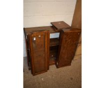 THREE TIER OAK FRAMED GLOBE WERNICKE TYPE BOOKCASE