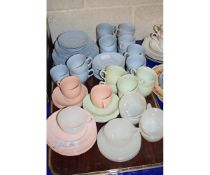 TRAY CONTAINING A QUANTITY OF PART TEA SETS ETC