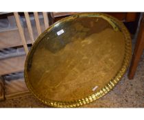 LARGE BRASS CIRCULAR TRAY