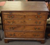 Late 18th/early 19th century mahogany bachelor's chest, rectangular top with moulded edge over a