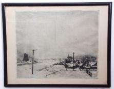 Anthonius Derksen van Angeren, signed and dated 1919 in pencil to margin, black and white etching,