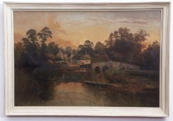 R Allan, signed pair of oils on canvas, River scenes, 40 x 60cm (2)