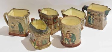 Collection of Royal Doulton series ware mugs and tankards including Oliver Twist, Old London and the