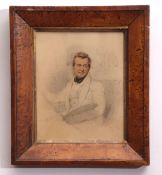 Horace Beevor Love, signed and dated 1834, watercolour, Self portrait, 20 x 16cm, various letters