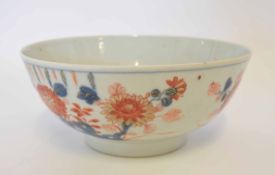 18th century Chinese porcelain bowl decorated in Imari style, 24cm diam