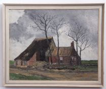 Vernon Southward, signed oil on canvas, "A Flemish farm", 40 x 50cm