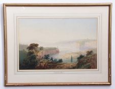 J G Philip, signed and dated 1846, watercolour, "The Avon above Bristol", 32 x 49cm