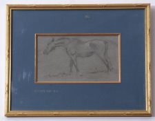 George Thomas Rope (1845-1929) Horse studies, group of four pencil drawings in three frames assorted