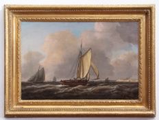 Attributed to Charles Martin Powell, oil on canvas, Seascape, 35 x 52cm