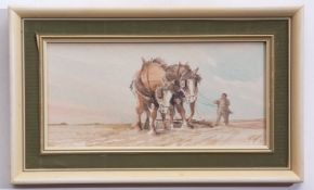 Jason Partner, signed and dated 78, pair of watercolours, "Making a turn" and "Watering at the end