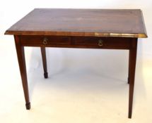 19th century and later side table of rectangular form, the centre inlaid with neo-classical