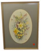 Marjorie Dawson, signed group of five watercolours, Botanical and Fairy studies, assorted sizes (5)