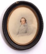 John Berney Ladbrooke, signed and indistinctly dated watercolour, Portrait of Francis Noverre, 20