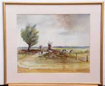 Groom, signed group of four watercolours, Norfolk landscapes, assorted sizes (4)