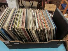 BOX CONTAINING VINYL RECORDS