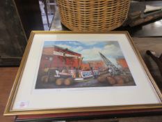 LIMITED EDITION SIGNED PRINT BY MILLER, TOGETHER WITH A FURTHER DAVID WRIGHT SIGNED PRINT AND ONE