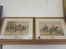 SET OF SIX GILT FRAMED NORIE COLOURED MILITARY PRINTS