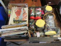 TWO BOXES OF VINTAGE BUTTONS AND STITCHCRAFT MAGAZINES (2)
