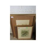 KEITH MAUGHAN, SIGNED GROUP OF THREE WATERCOLOURS, TOADSTOOLS AND FUNGUS, ASSORTED SIZES, (3)