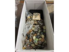 BOX OF MIXED COSTUME JEWELLERY