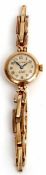 Third quarter of 20th century 9ct gold ladies wrist watch, Rotary, the 17-jewel movement to a signed