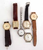 Mixed Lot: comprising a 9ct gold 21-jewel centre seconds calendar wrist watch by Accurist,