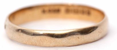 22ct gold wedding ring, Birmingham 1990, size S, 3.2gms