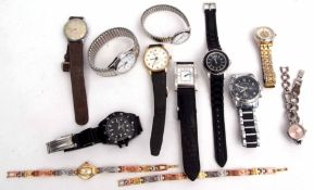 Mixed Lot: eleven various wrist watches including Sekonda, Timex, various dates and makers (11)